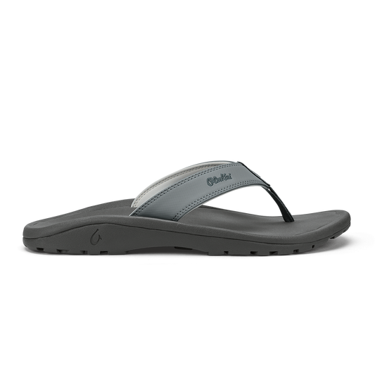 OluKai Hot Sale - ‘Ohana Men's Best Selling Beach Sandals - Ash / Rock