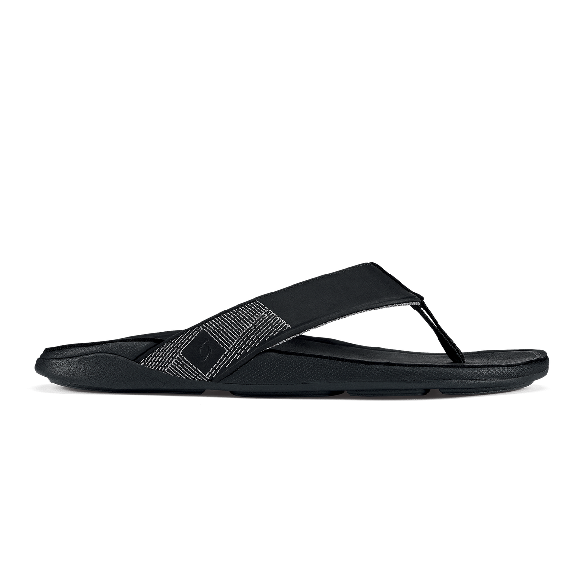 OluKai Featured - Tuahine Men's Waterproof Leather Beach Sandals - Black