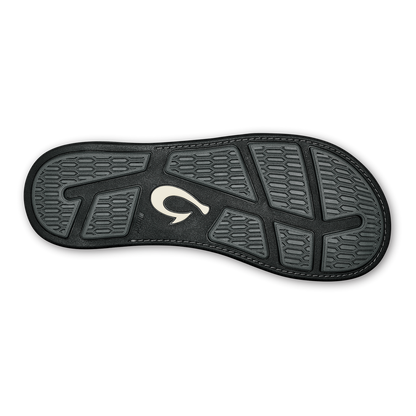 OluKai Featured - Tuahine Men's Waterproof Leather Beach Sandals - Black