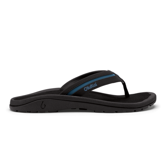 OluKai Hot Sale - ʻOhana Pālua - Black / Slate Blue