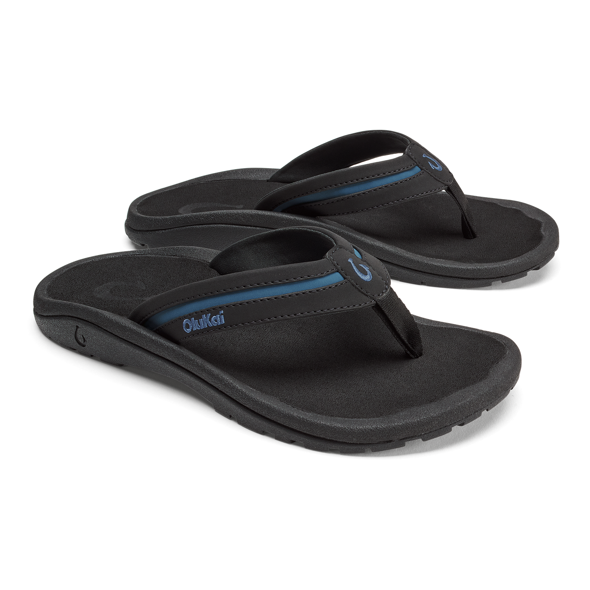 OluKai Hot Sale - ʻOhana Pālua - Black / Slate Blue