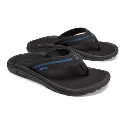 OluKai Hot Sale - ʻOhana Pālua - Black / Slate Blue
