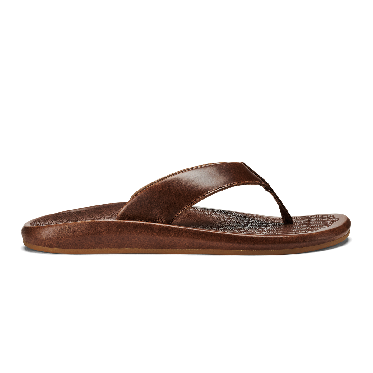 OluKai Latest - ‘Ilikai Men‘s Leather Sandals - Toffee