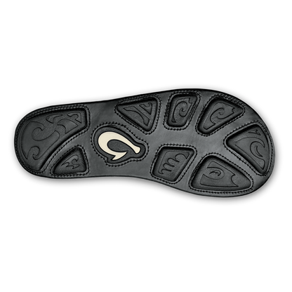 OluKai Classic - OluKai Mea Ola - Black | Men's Leather Beach Sandals