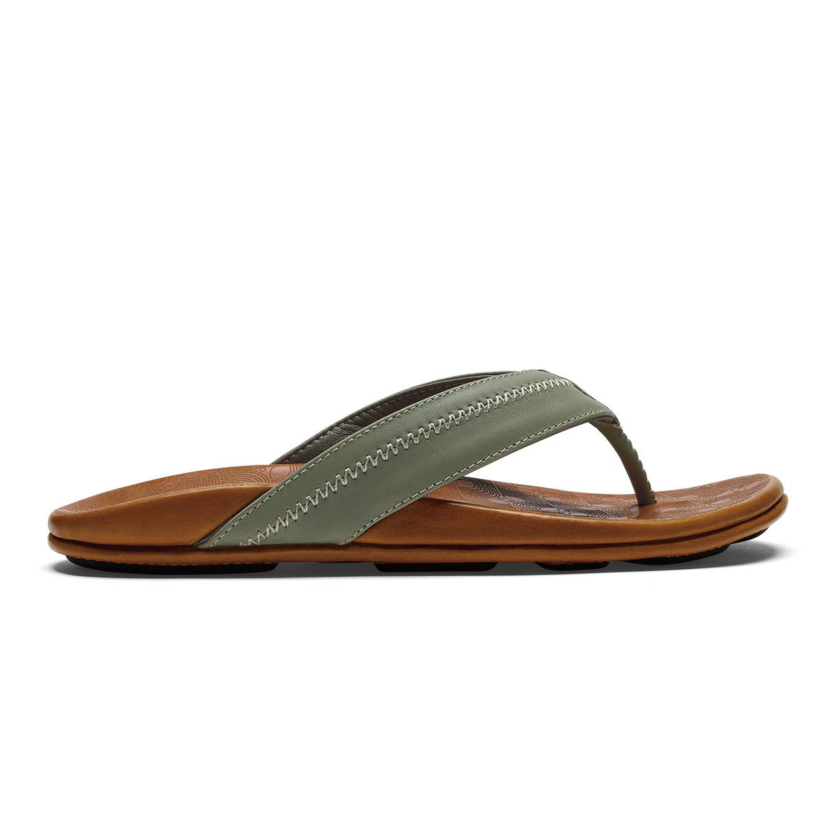 OluKai Quality - Hiapo - Odyssey Grey / Sahara Men’s Leather Beach Sandals