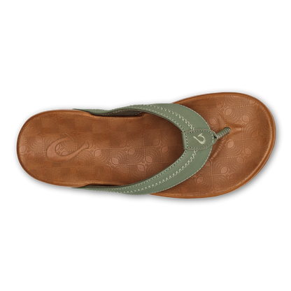 OluKai Quality - Hiapo - Odyssey Grey / Sahara Men’s Leather Beach Sandals