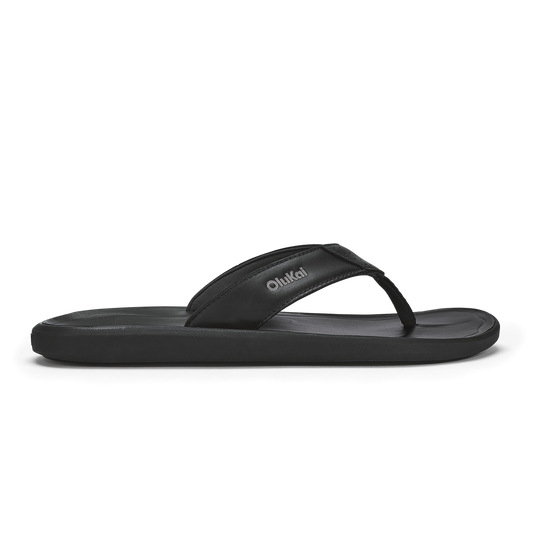 OluKai Premium - Pili Men’s Waterproof Leather Sandals - Lava Rock