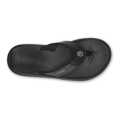 OluKai Premium - Pili Men’s Waterproof Leather Sandals - Lava Rock