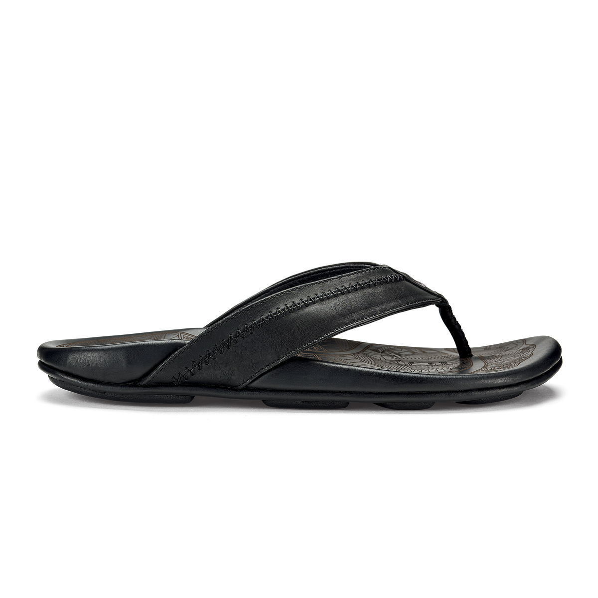 OluKai Hot Sale - Hiapo - Lava Rock Men’s Leather Beach Sandals