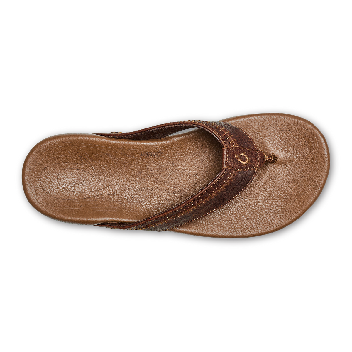 OluKai Essential - Hiapo -Dark Java / Toffee Men’s Leather Beach Sandals