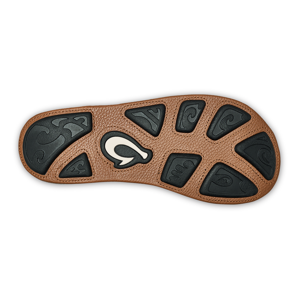 OluKai Essential - Hiapo -Dark Java / Toffee Men’s Leather Beach Sandals