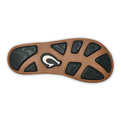 OluKai Essential - Hiapo -Dark Java / Toffee Men’s Leather Beach Sandals
