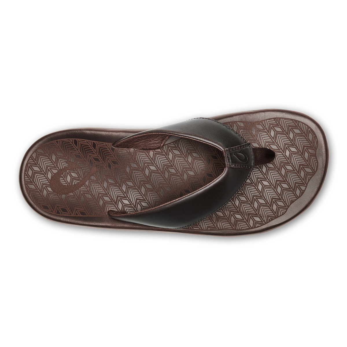 OluKai Essential - ‘Ilikai Men‘s Leather Beach Sandals - Dark Wood