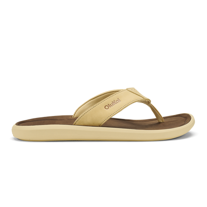 OluKai Value - Pili Men’s Waterproof Leather Sandals - Toasted Coconut / Tan