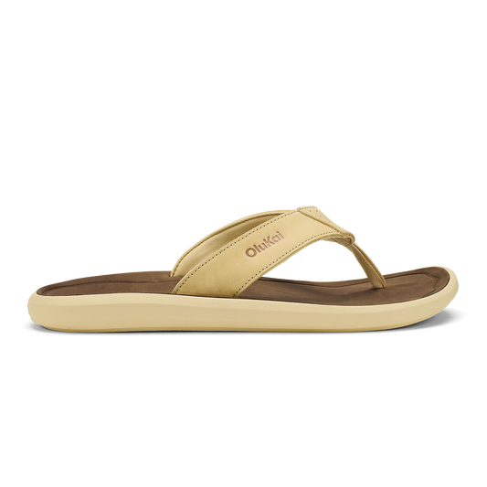 OluKai Value - Pili Men’s Waterproof Leather Sandals - Toasted Coconut / Tan