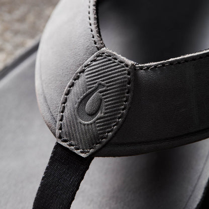 OluKai Smart Buy - Tuahine Men's Waterproof Leather Beach Sandals - Rock
