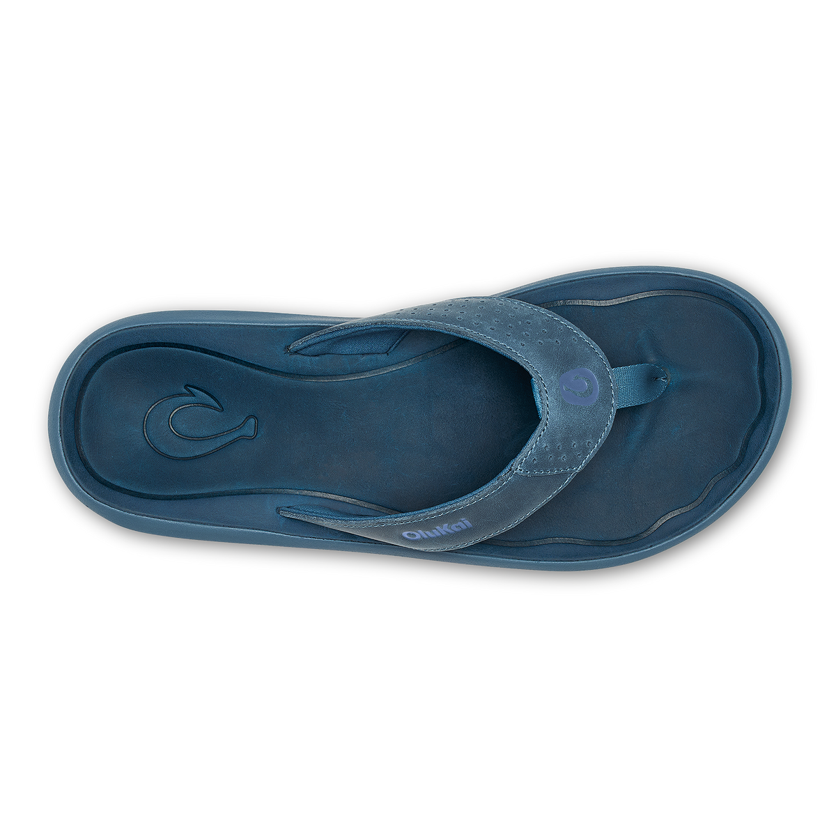 OluKai Hot Sale - Pili Men’s Waterproof Leather Sandals - Blue Fog / Coastal Blue
