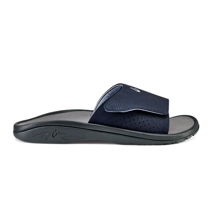 OluKai New - OluKai Nalu Slide - Trench Blue / Charcoal | Men's Sandals