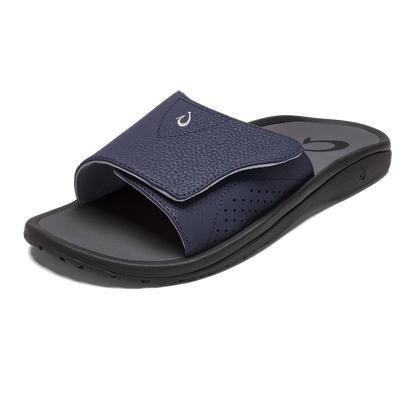 OluKai New - OluKai Nalu Slide - Trench Blue / Charcoal | Men's Sandals
