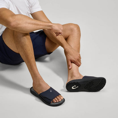 OluKai New - OluKai Nalu Slide - Trench Blue / Charcoal | Men's Sandals