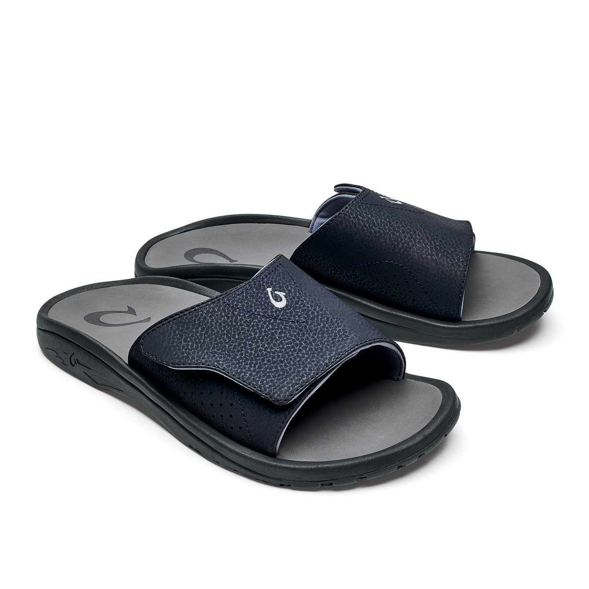 OluKai New - OluKai Nalu Slide - Trench Blue / Charcoal | Men's Sandals