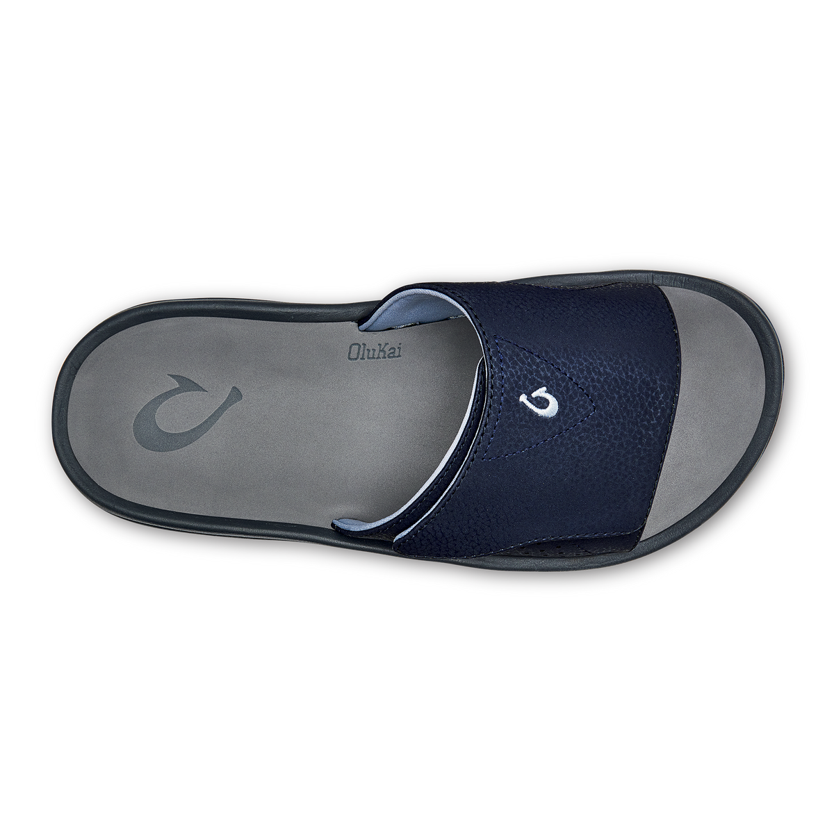 OluKai New - OluKai Nalu Slide - Trench Blue / Charcoal | Men's Sandals