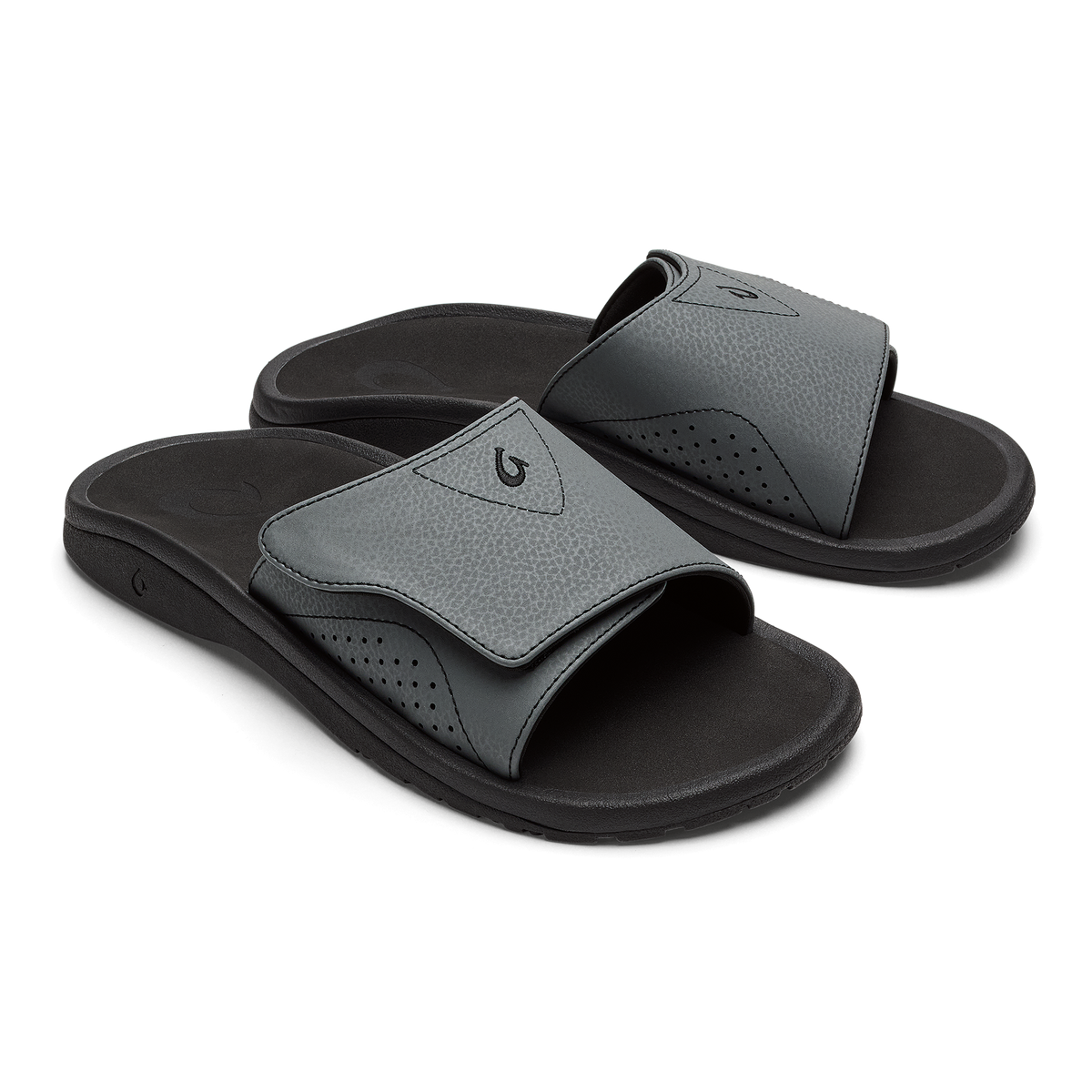 OluKai Featured - Nalu Slide - Rock / Black