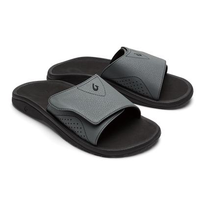 OluKai Featured - Nalu Slide - Rock / Black