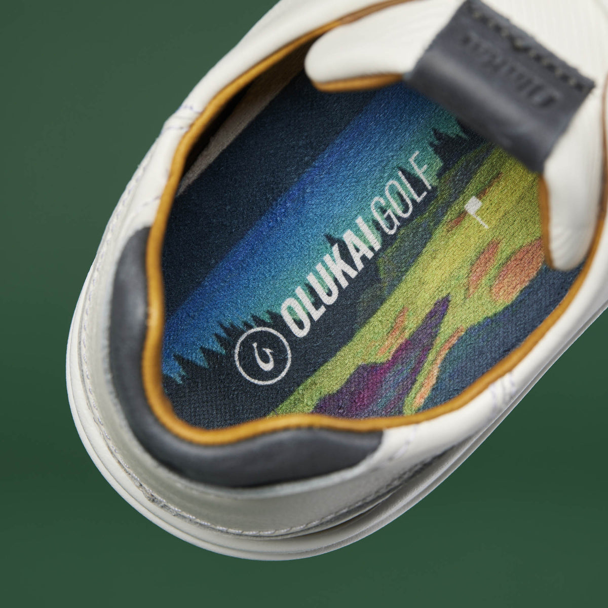 OluKai Smart Buy - Wai‘alae Men’s Waterproof Leather Golf Shoes - White