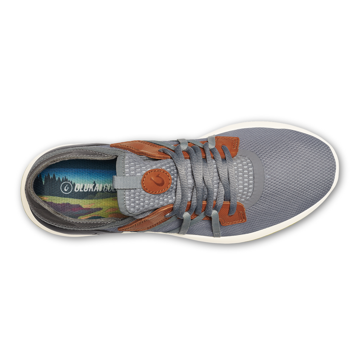 OluKai Great Value - Manele Men’s Breathable Golf Shoes - Poi / Charcoal