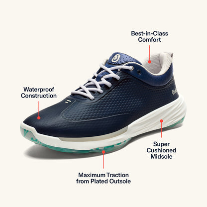 OluKai Trending - Mākena Men’s Waterproof Golf Shoes - Mood Indigo