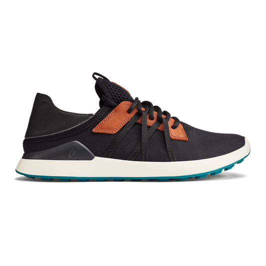 OluKai Smart Buy - Manele Men’s Breathable Golf Shoes - Black / Dark Shadow