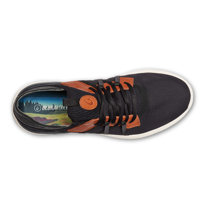 OluKai Smart Buy - Manele Men’s Breathable Golf Shoes - Black / Dark Shadow