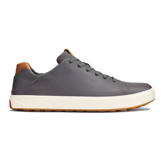 OluKai Essential - Wai‘alae Men’s Waterproof Leather Golf Shoes - Stone