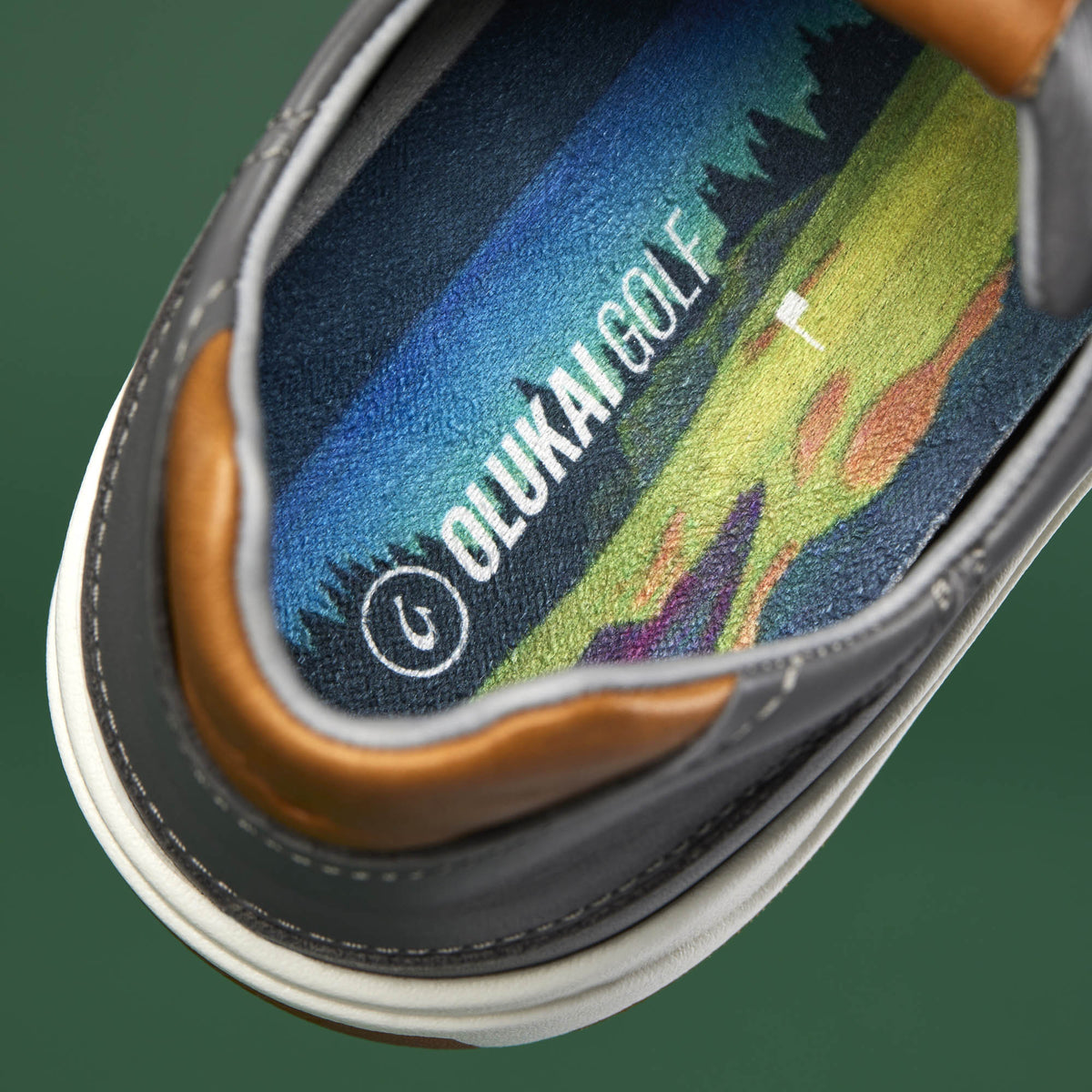 OluKai Essential - Wai‘alae Men’s Waterproof Leather Golf Shoes - Stone