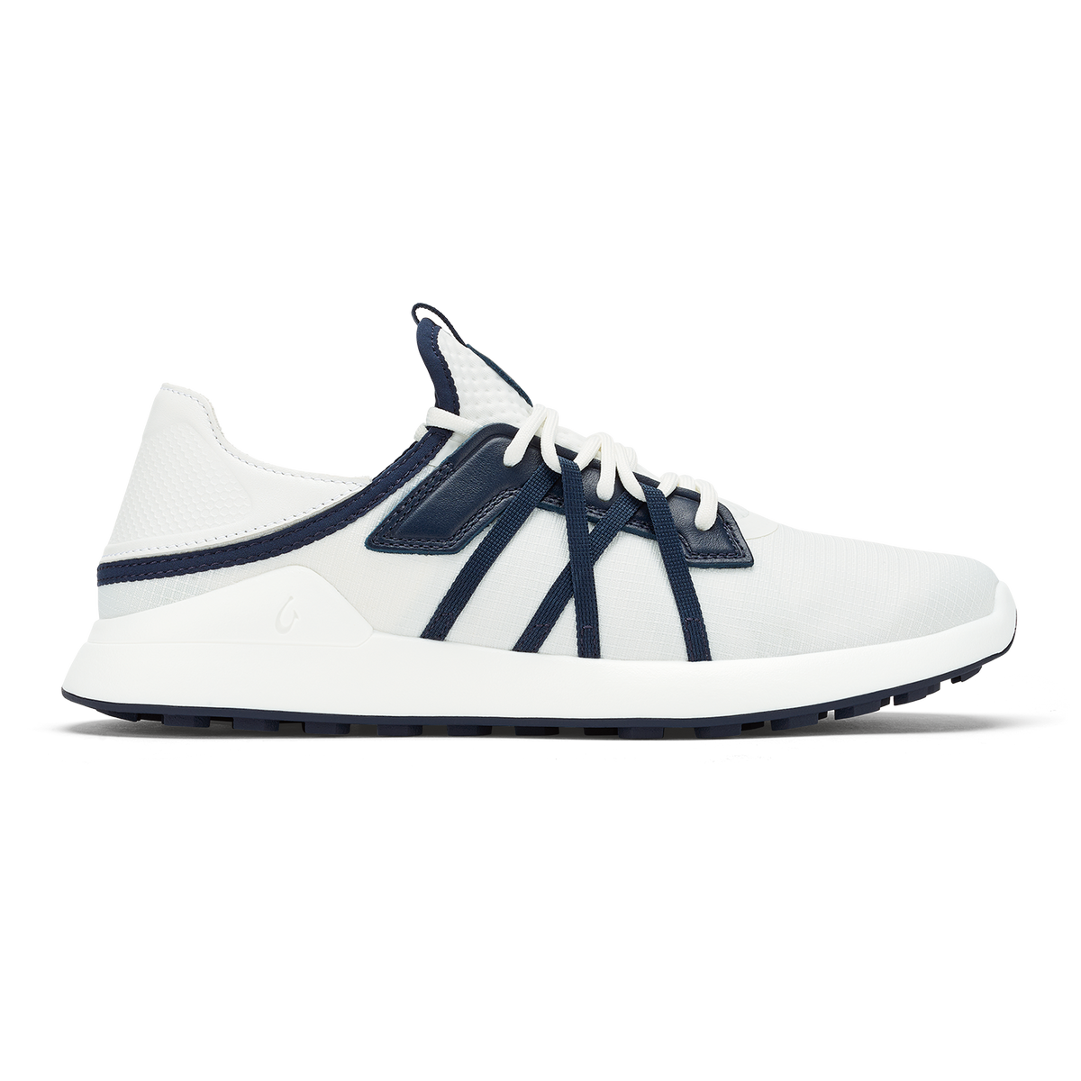 OluKai Best Price - Manele Men’s Breathable Golf Shoes - Bright White / Mood Indigo
