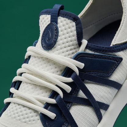 OluKai Best Price - Manele Men’s Breathable Golf Shoes - Bright White / Mood Indigo