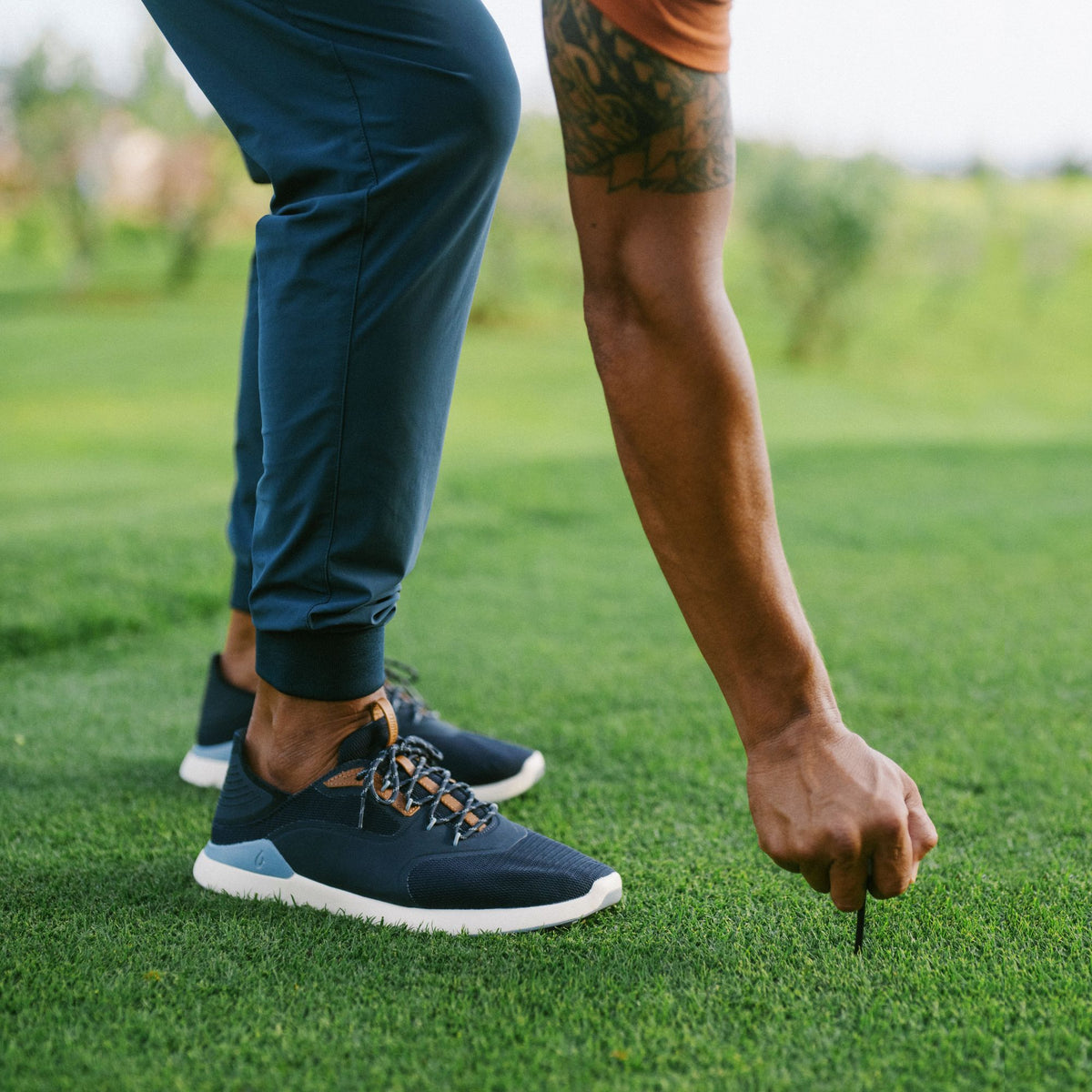 OluKai Popular - OluKai Kā‘anapali Men’s Golf Shoe - Trench Blue / Sea Ice