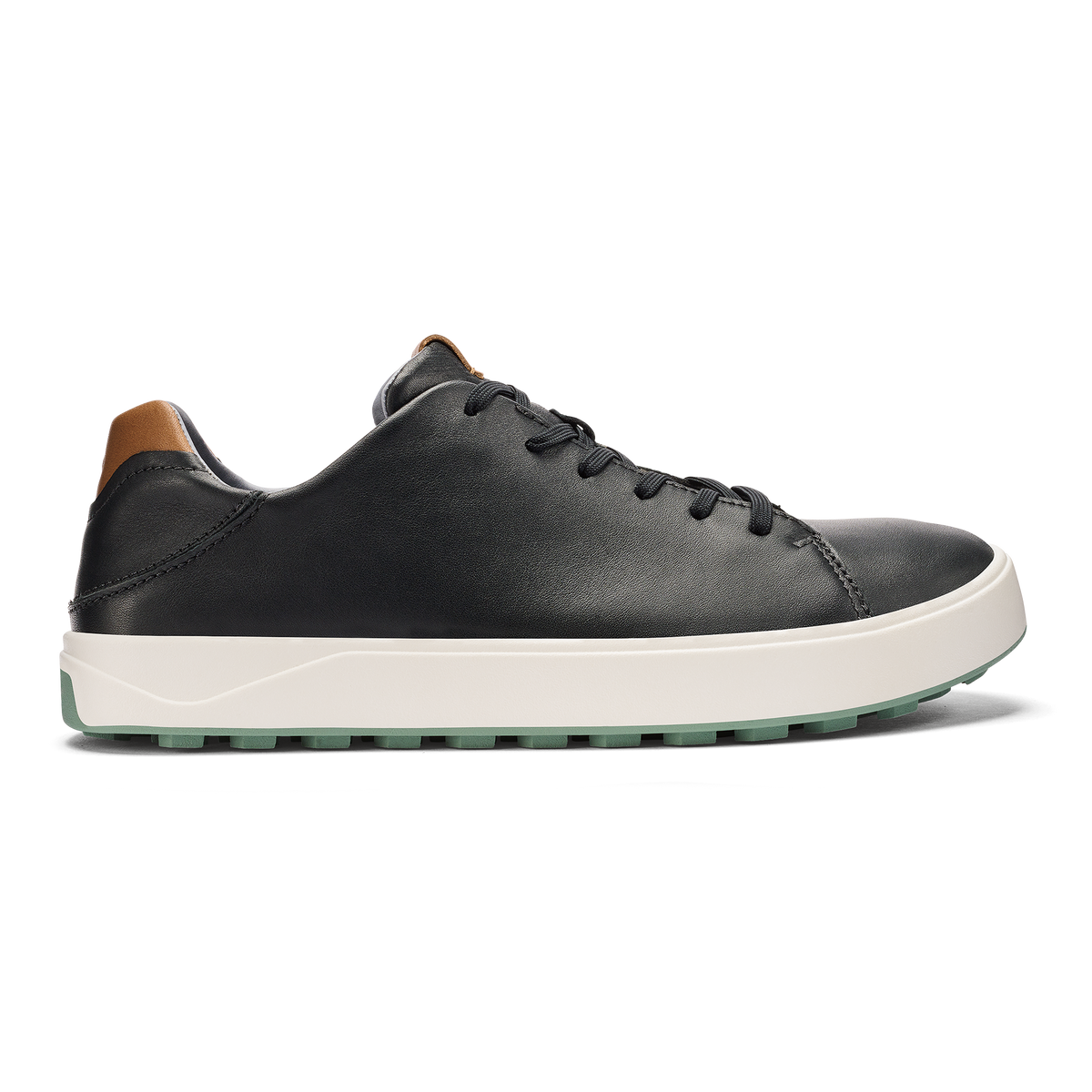 OluKai Value - Wai‘alae Men’s Waterproof Leather Golf Shoes - Black