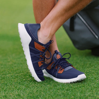OluKai Special Offer - Manele Men’s Breathable Golf Shoes - Trench Blue