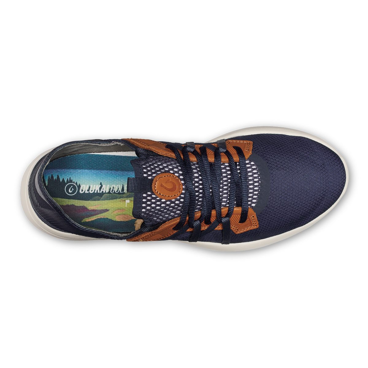 OluKai Special Offer - Manele Men’s Breathable Golf Shoes - Trench Blue