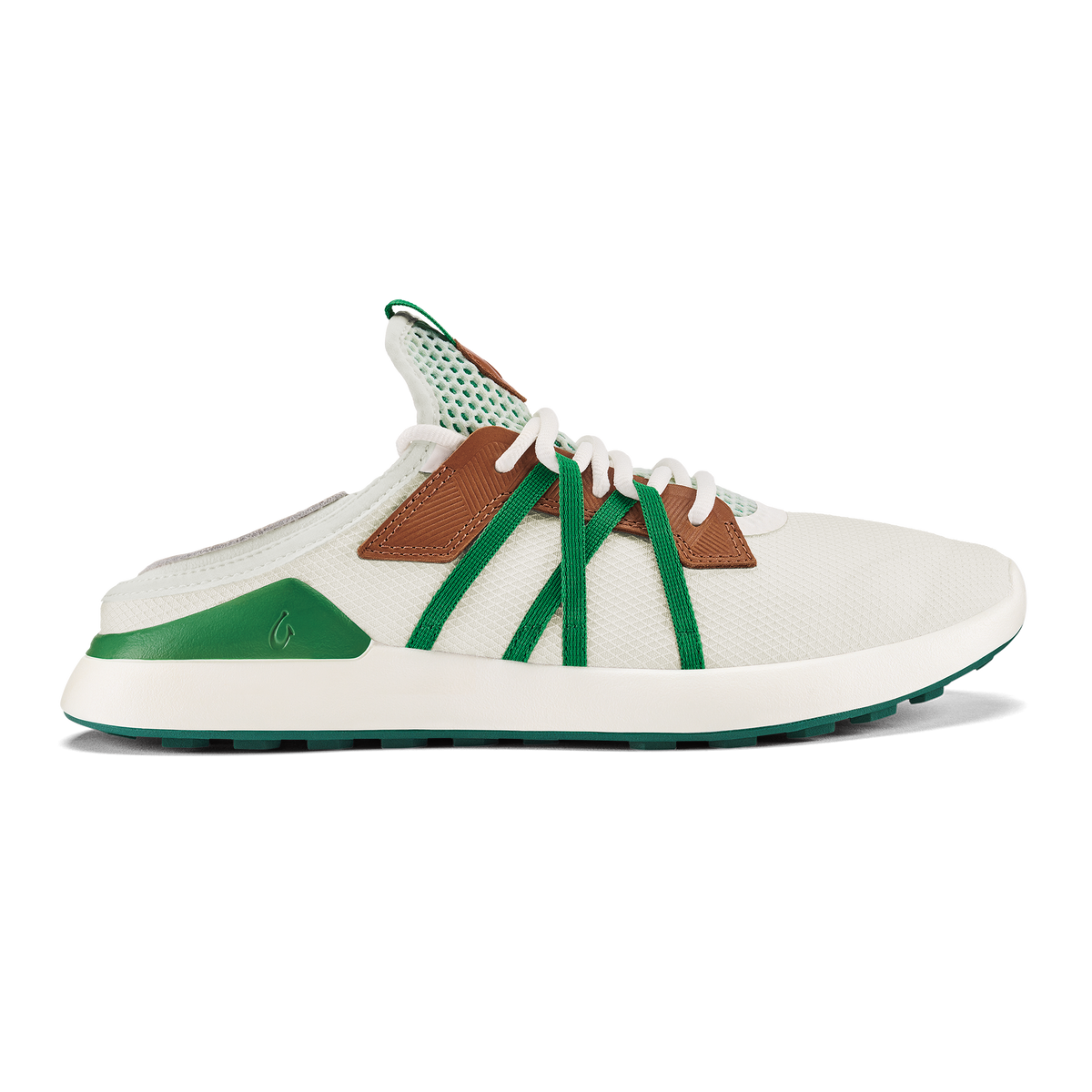 OluKai Customer Favorite - Manele Men’s Breathable Golf Shoes - White / Bamboo