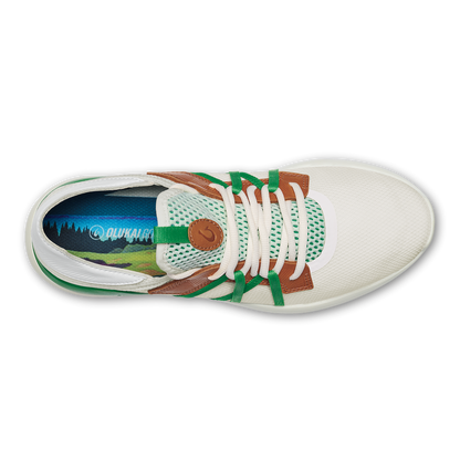 OluKai Customer Favorite - Manele Men’s Breathable Golf Shoes - White / Bamboo
