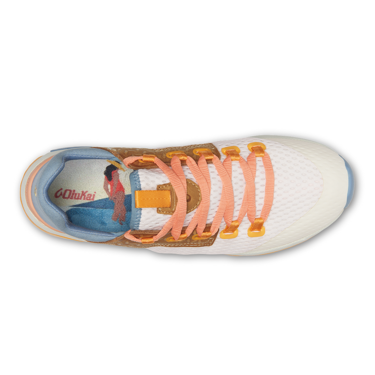OluKai Best Price - Wailuku Women’s Athletic Shoes - Bright White / Sea Ice