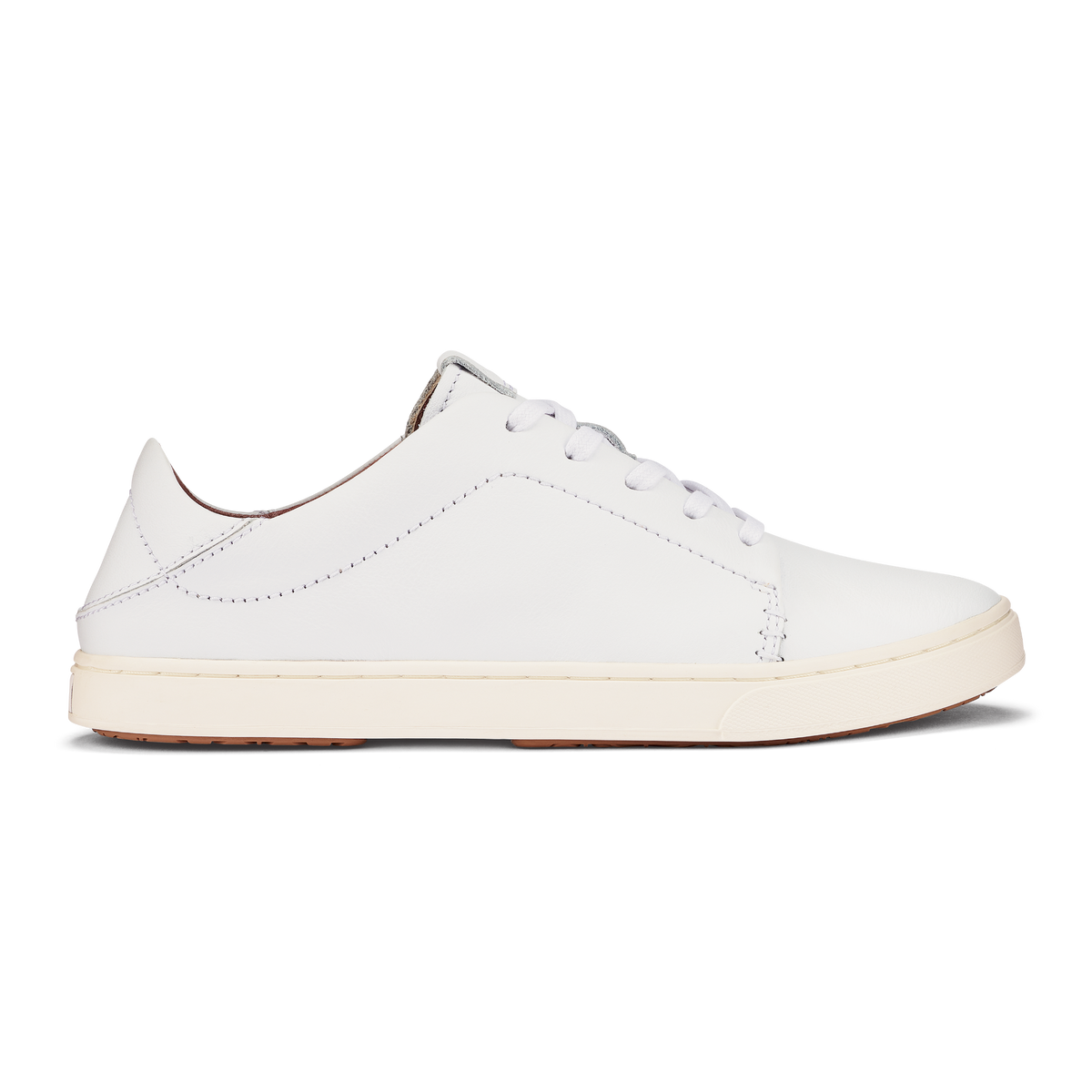 OluKai Trending - Pehuea Lī ‘Ili Women's Leather Sneakers - White