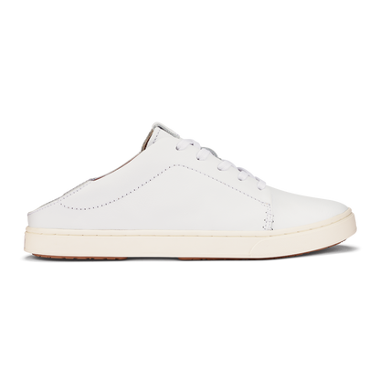 OluKai Trending - Pehuea Lī ‘Ili Women's Leather Sneakers - White