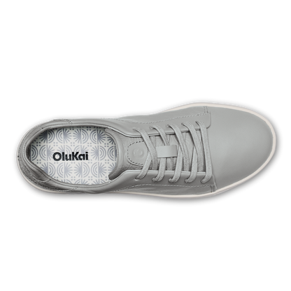 OluKai Featured - Pehuea Lī ‘Ili Women's Leather Sneakers - Ash