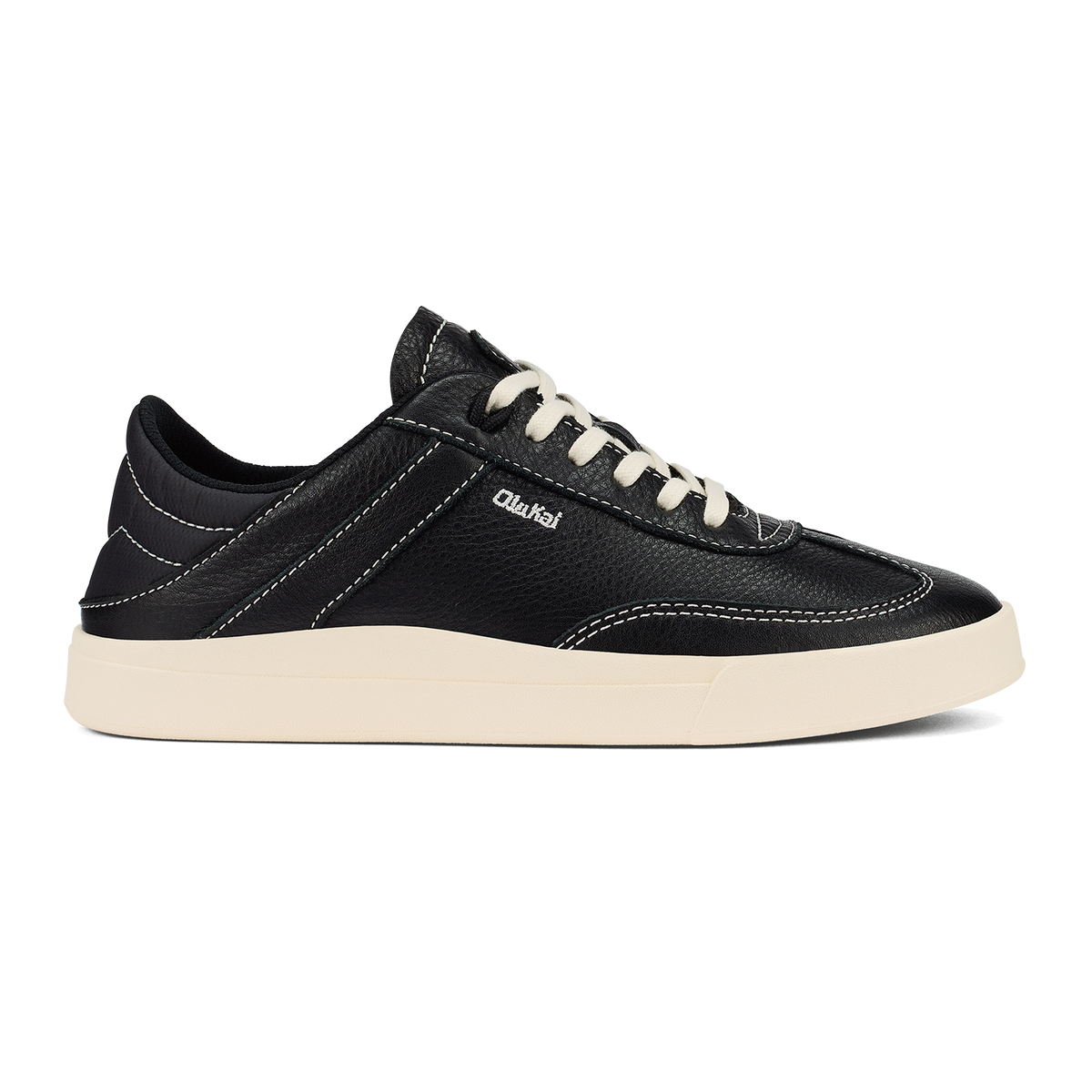 OluKai Exclusive - Hā‘upu Women’s Leather Sneakers - Onyx