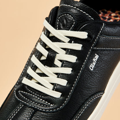OluKai Exclusive - Hā‘upu Women’s Leather Sneakers - Onyx