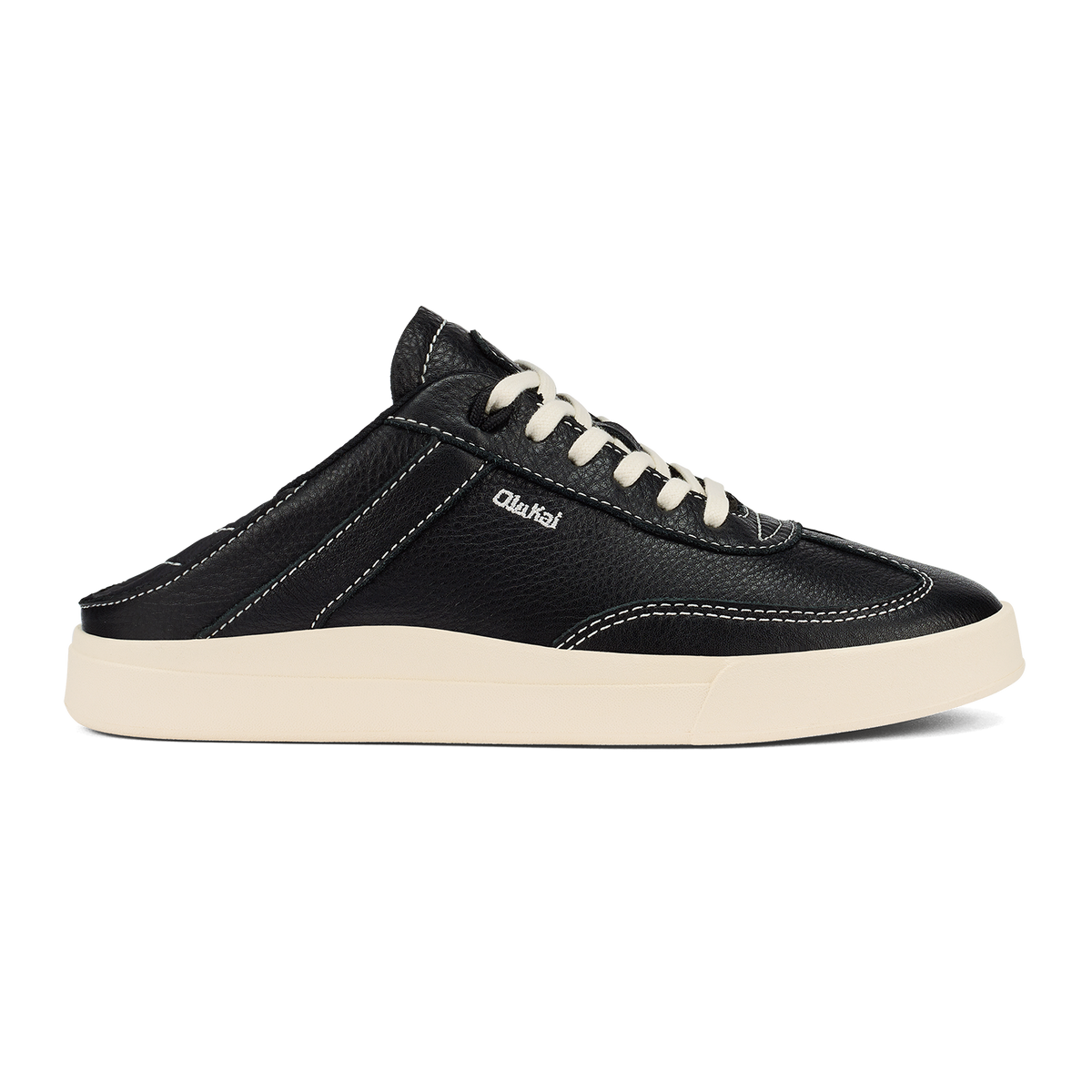 OluKai Exclusive - Hā‘upu Women’s Leather Sneakers - Onyx